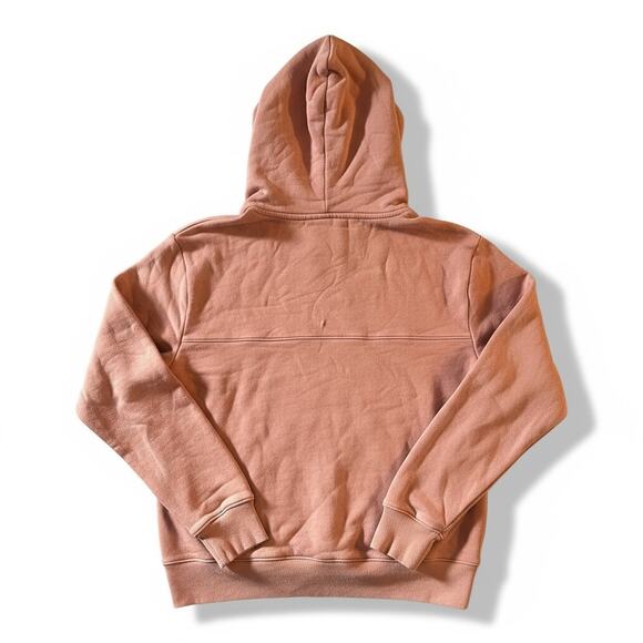 American Eagle Pink Half Zip Hoodie with "Nope" Heart Patch - Picture 3 of 3